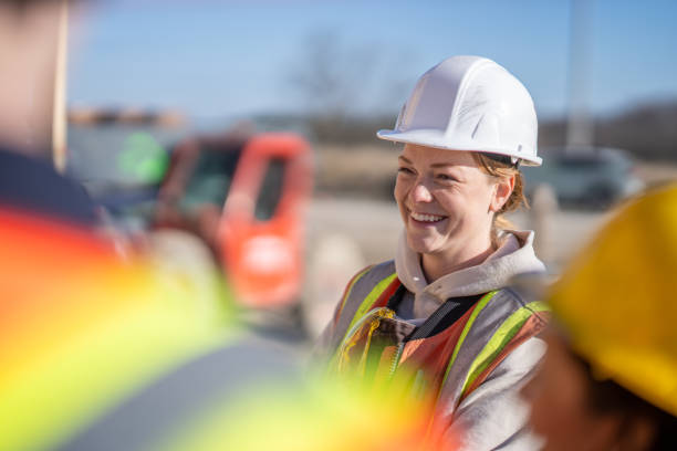 Construction meeting on site